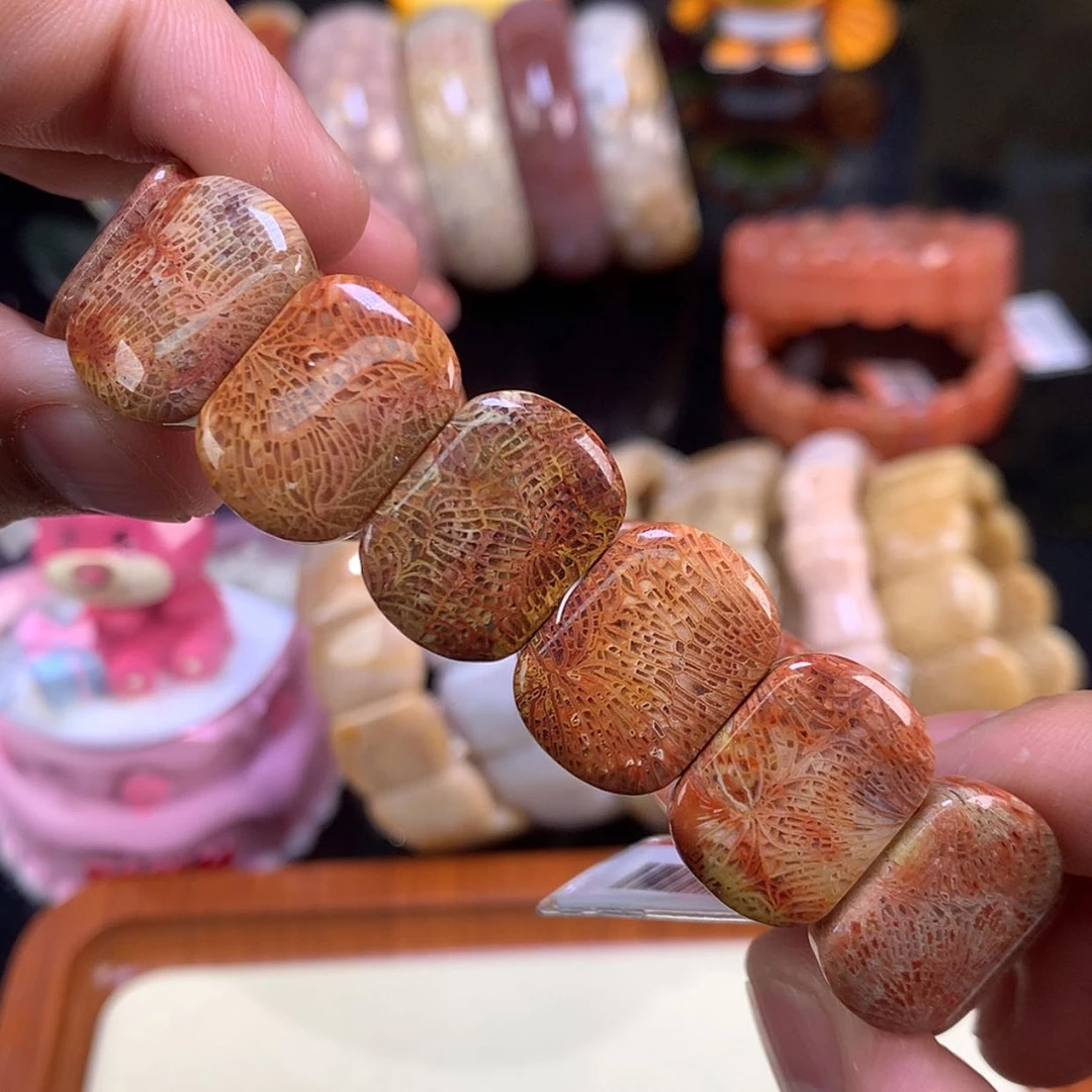 【闪购商品】颈饰未镶嵌硅化珊瑚（珊瑚玉）24号浓郁紫红彩好性价！