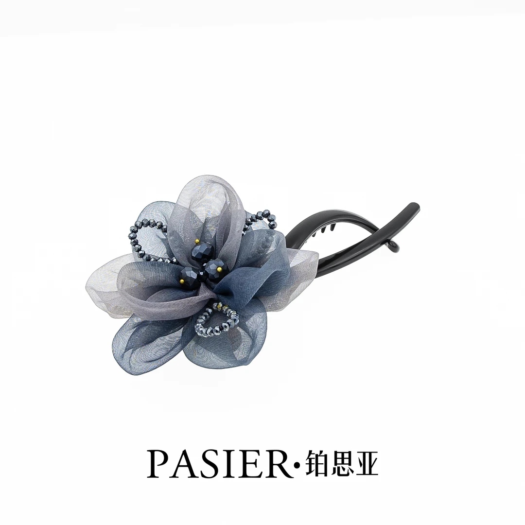 铂思亚 梦如江南 韩版网纱花朵扭扭夹高级感气质【思思专属】CC519
