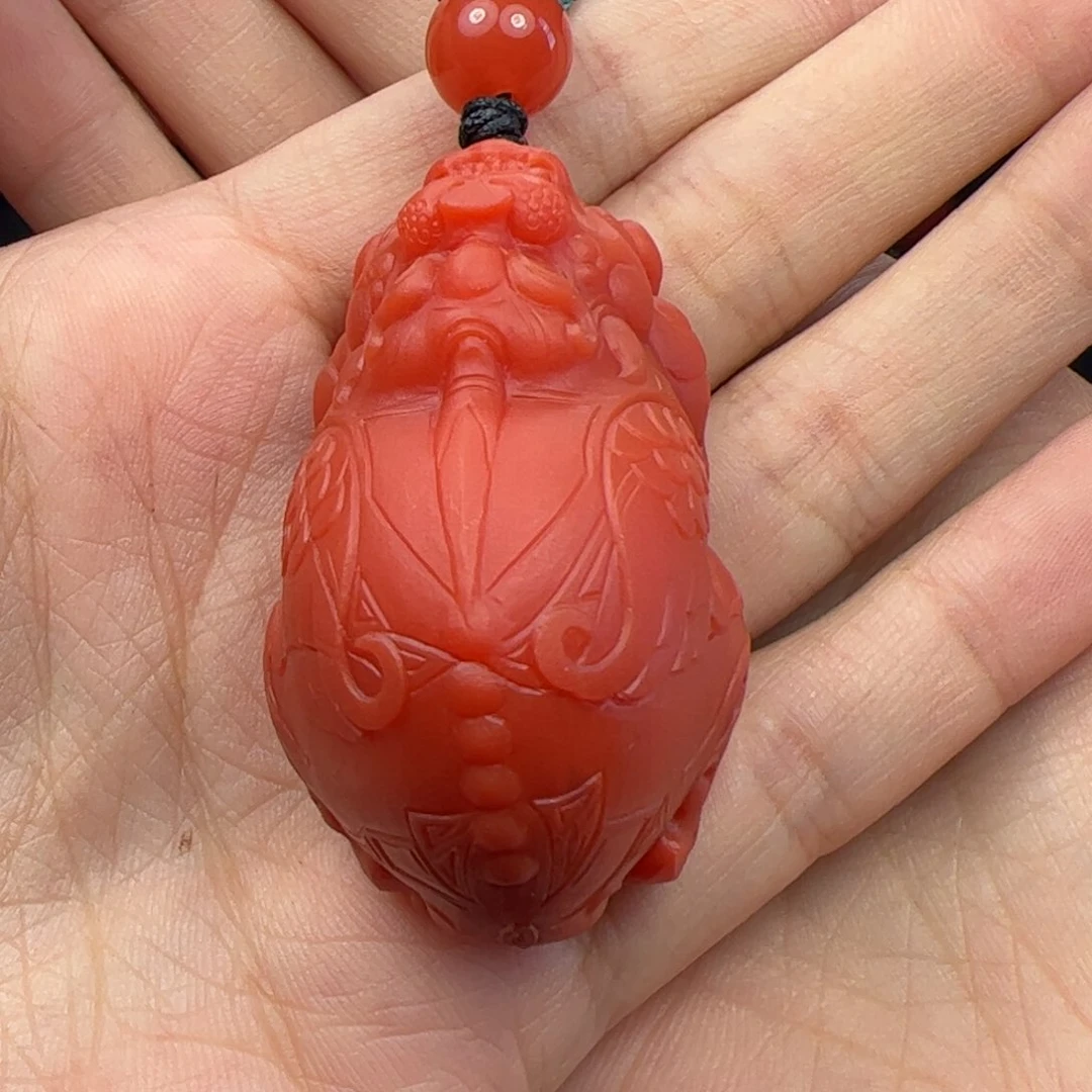 未镶嵌貔貅南红玛瑙浅****^