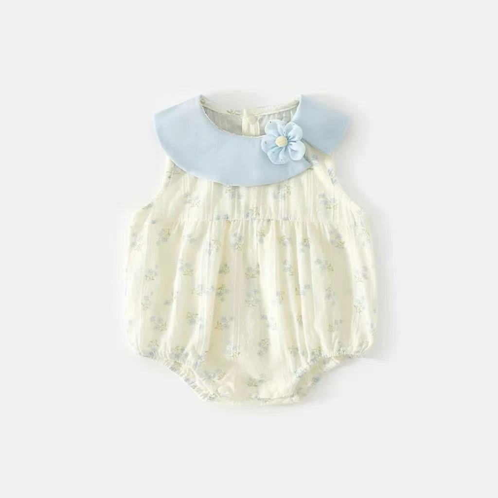 婴儿夏季包屁衣新生儿连体衣夏天衣服满月小公主女宝宝夏装外出服