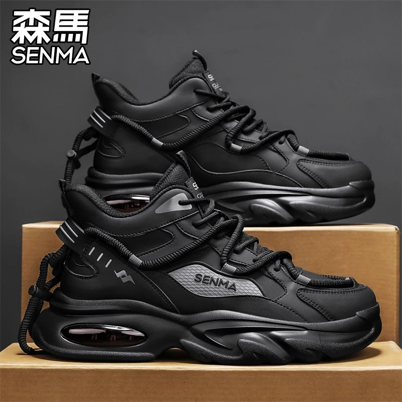 SENMA/森马秋冬高帮老爹鞋板鞋美式休闲男鞋潮工作开车鞋厚底运动