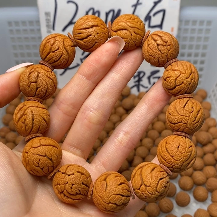 手串桃核20mm左右金丝龙珠