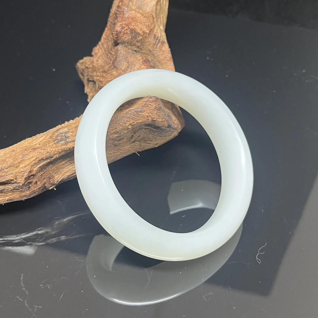 【蛮石】和田玉手镯圈口约卡55mm AA-21