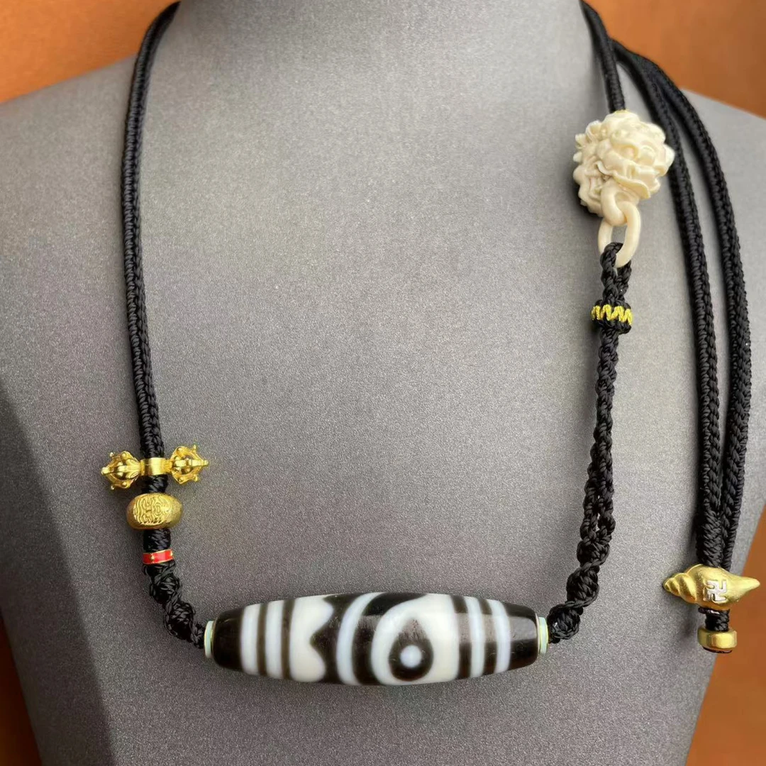 壹加师姐|手工设计双鱼二眼玛瑙项链多样性发一6368E