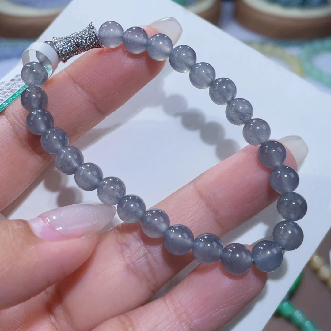 未镶嵌手链翡翠纯黑黑钢