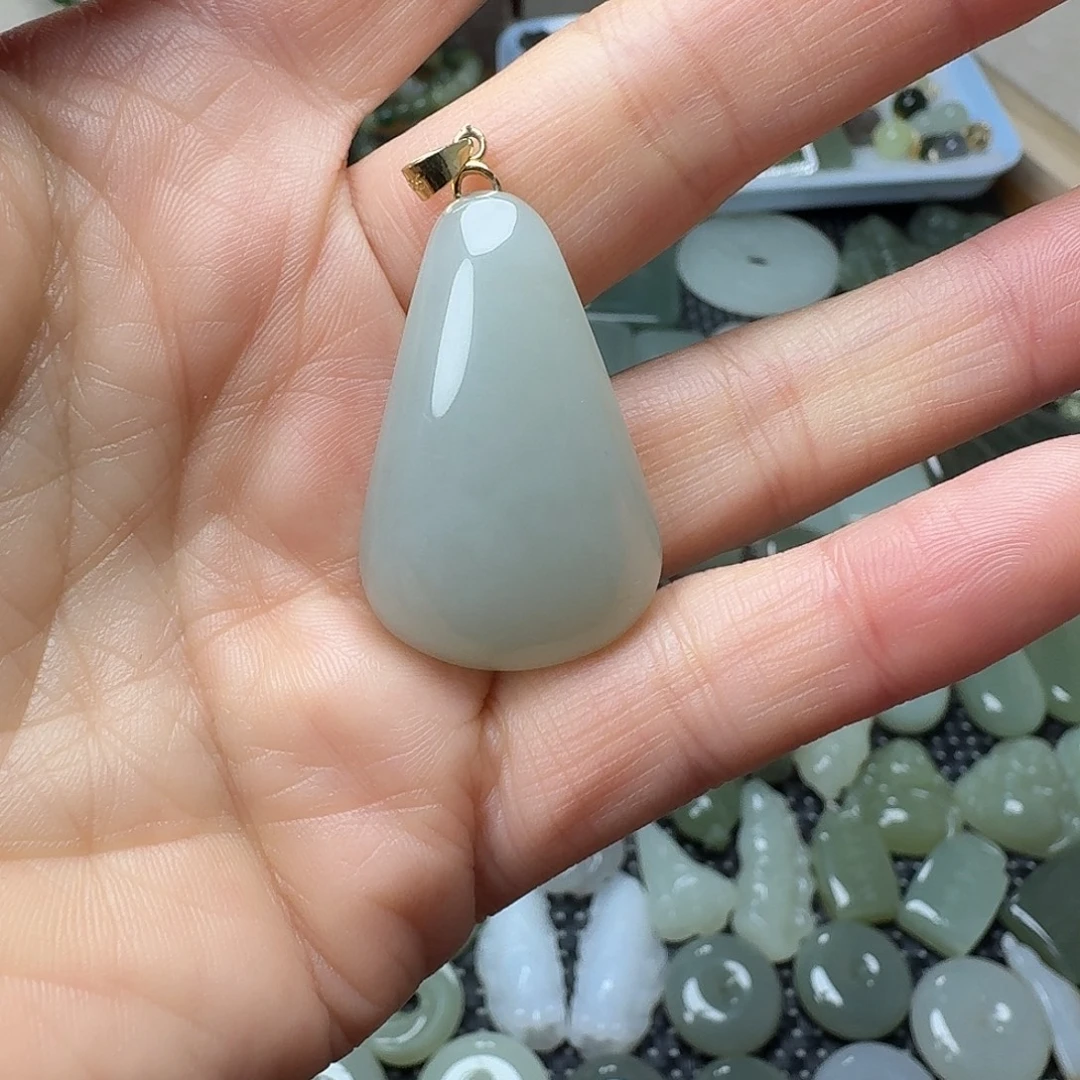 和田玉银S925镀金镶嵌颈饰