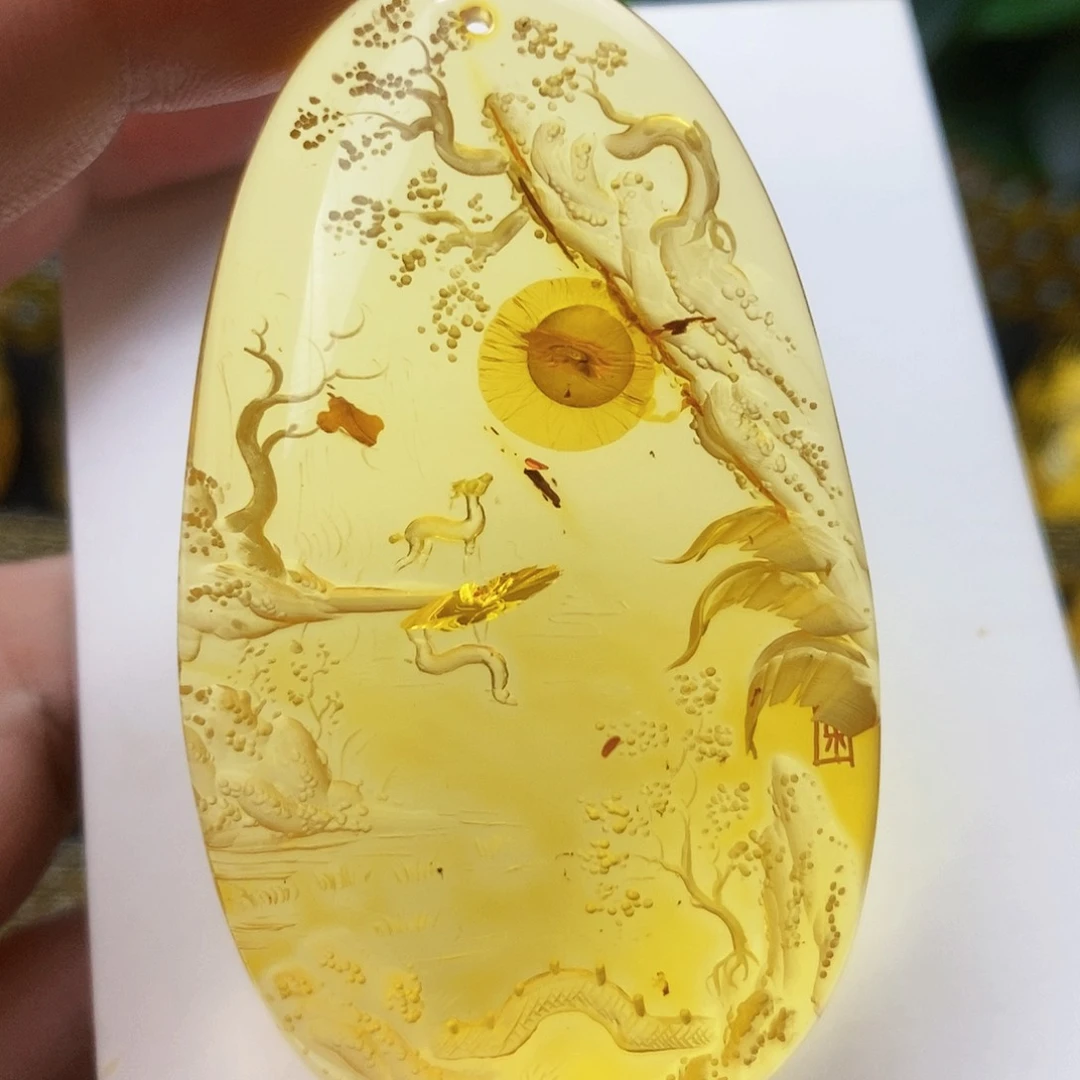 【闪购商品】金珀吊坠(不含链)未镶嵌