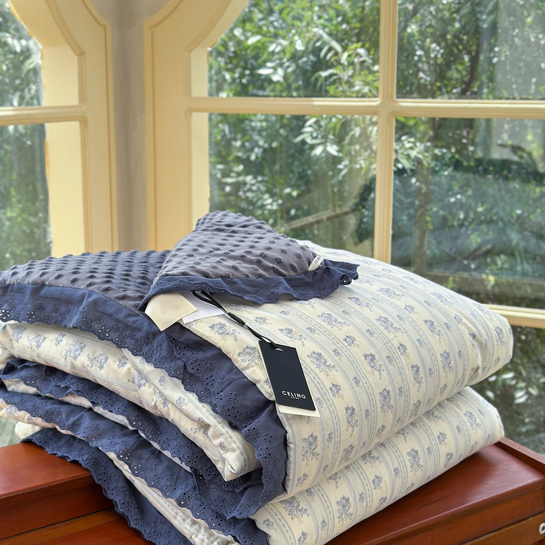 【豆豆被】秋冬全棉豆豆被双人春秋被可机洗ins复古小碎花纯棉冬被