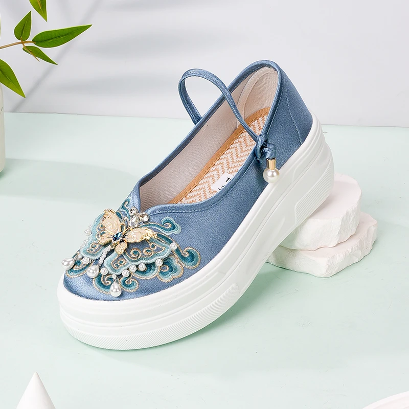 {福蝶}厚底鞋单鞋网红居家百搭厚底1913-83