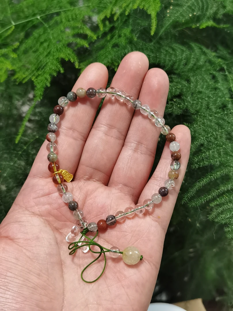 【委员优选】天然幽灵原创手机链 6mm 多样性发一 L026