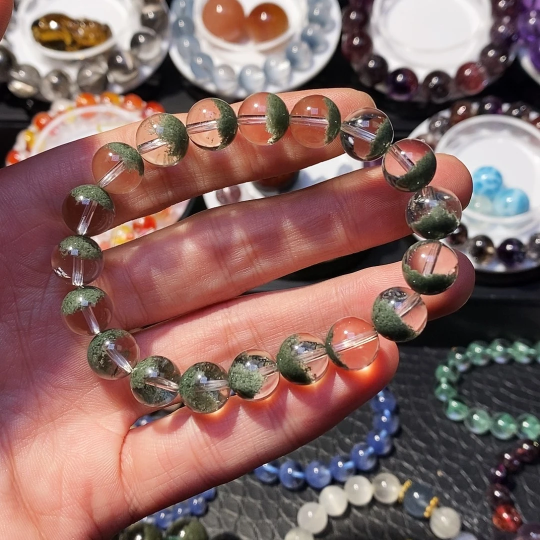 桃***冰未镶嵌水晶手链手串