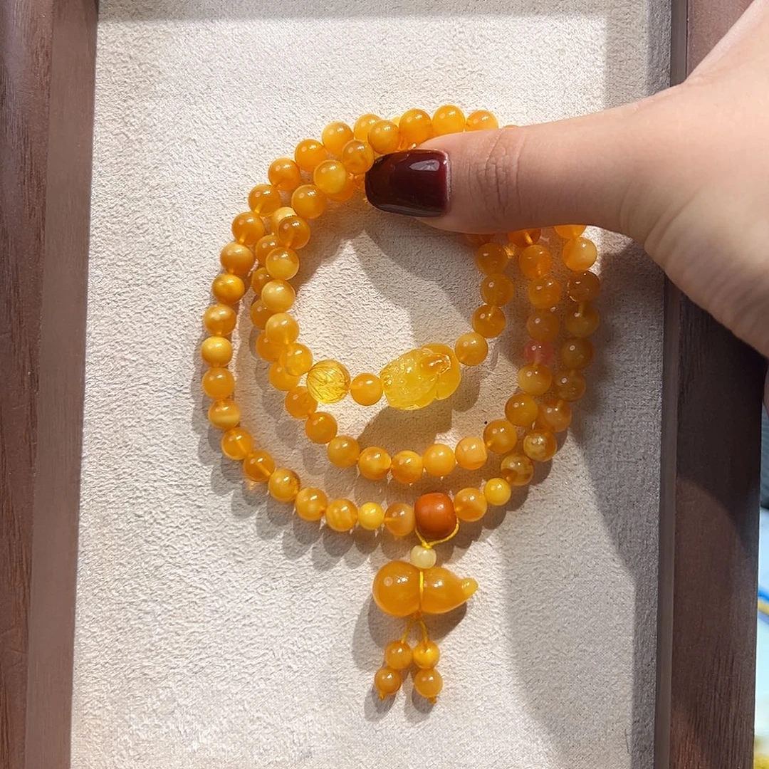 手链蜜蜡未镶嵌6.7mm蜜蜡手串