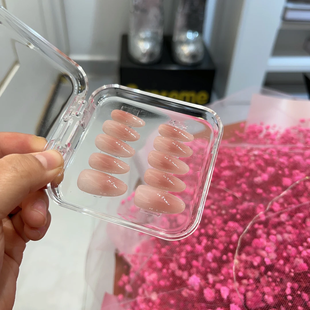 （新甘露寺）纯手工轻奢系列 纯手工长款裸色气质穿戴甲美甲片贴