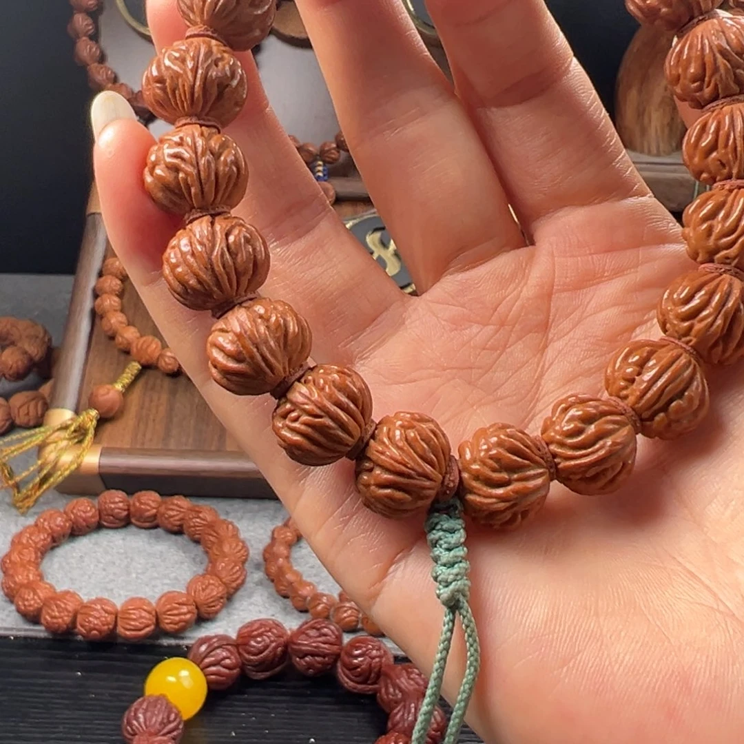 桃核手串14野生金蟾