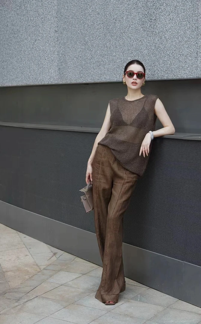 2025夏季新款时尚打底背心气质显瘦洋气休闲百搭无袖上衣外穿简约