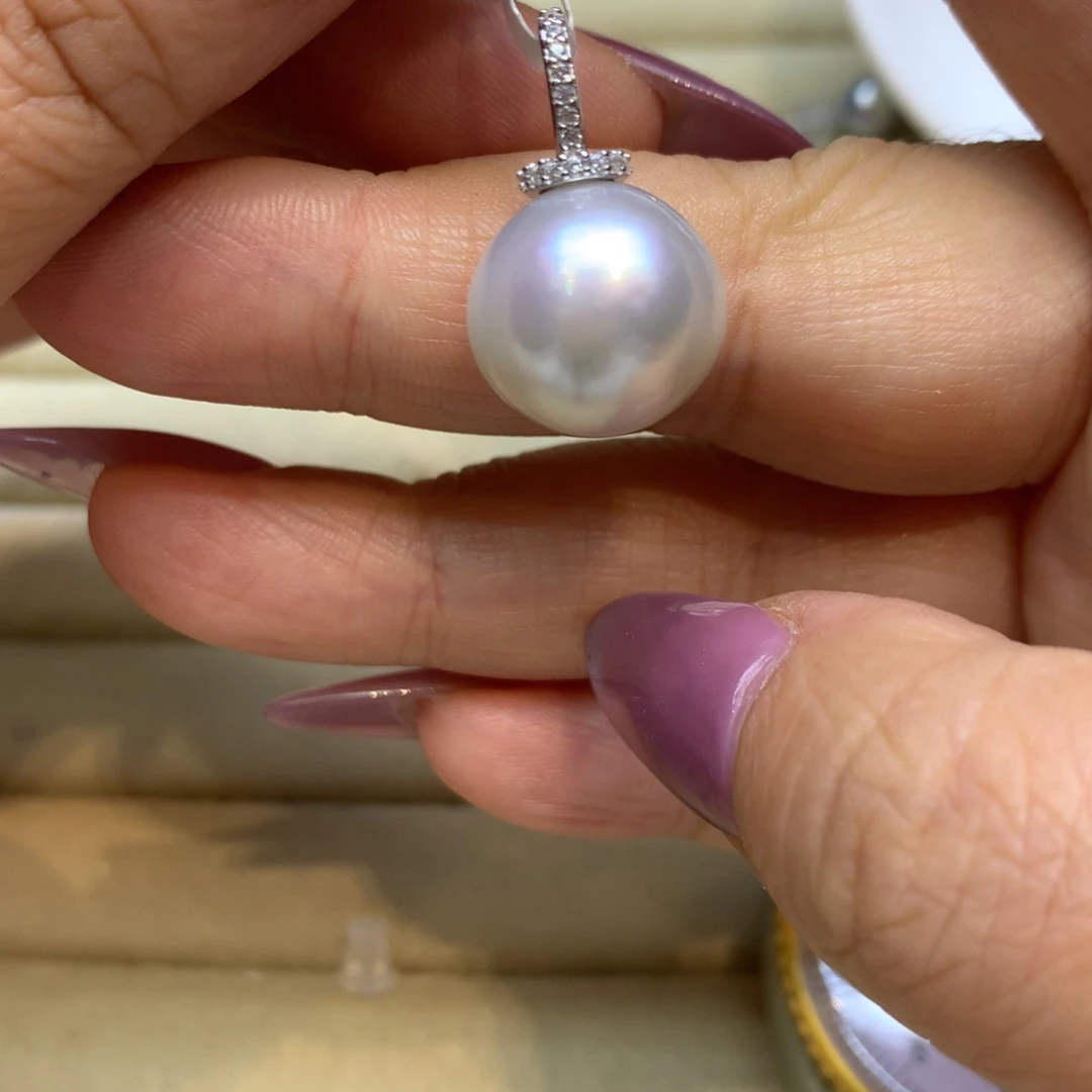 颈饰银S925镶嵌海水珍珠