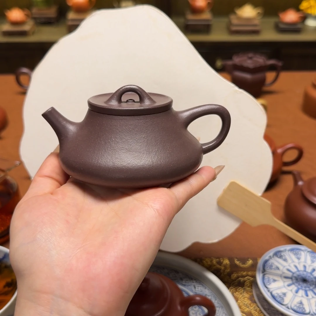 紫砂茶壶165cc，青灰段泥，全手工制作