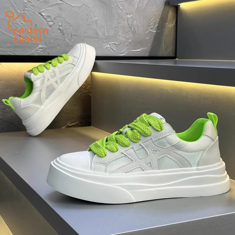 东方骆驼帆布鞋男款夏季新款网面透气板鞋潮牌高级感运动休闲男鞋