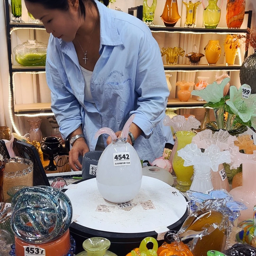 兔子4542 家悦美居琉璃摆件