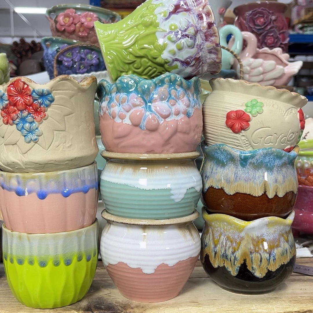 陶瓷陶瓷花盆特价上新口8-10厘米