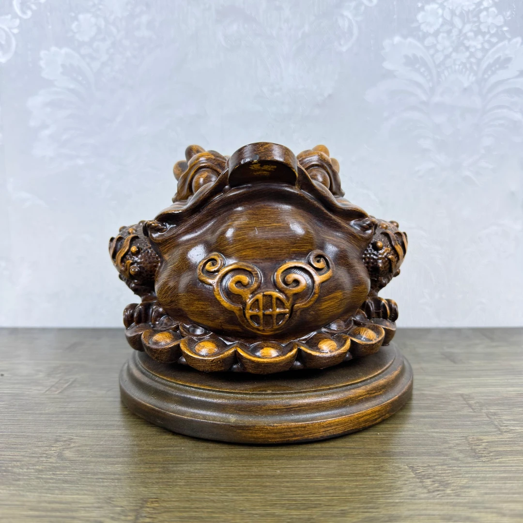 【3.8福利款】火龙金蟾可旋转桌面摆件（直径15高12cm）