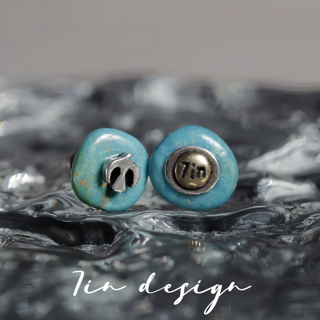 925银耳饰 7in复古店【惊鸿】原创设计复古手作男女同款s925耳钉