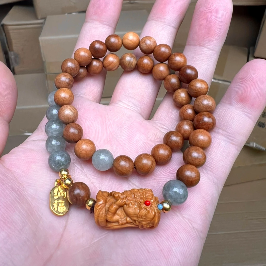 檀香木拼色双圈S0182 无礼盒