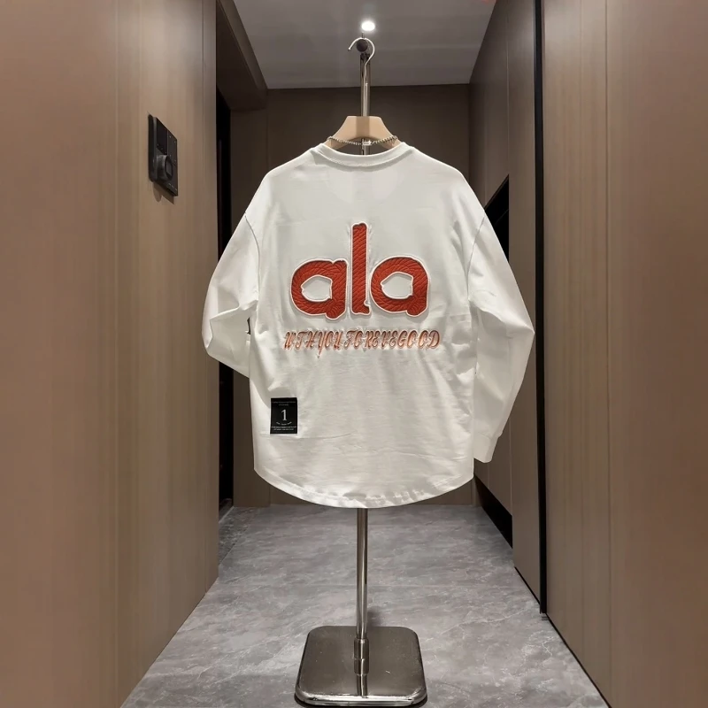 梦泡美式时尚拉链袖刺绣圆领卫衣男士秋冬宽松休闲字母打底上衣潮