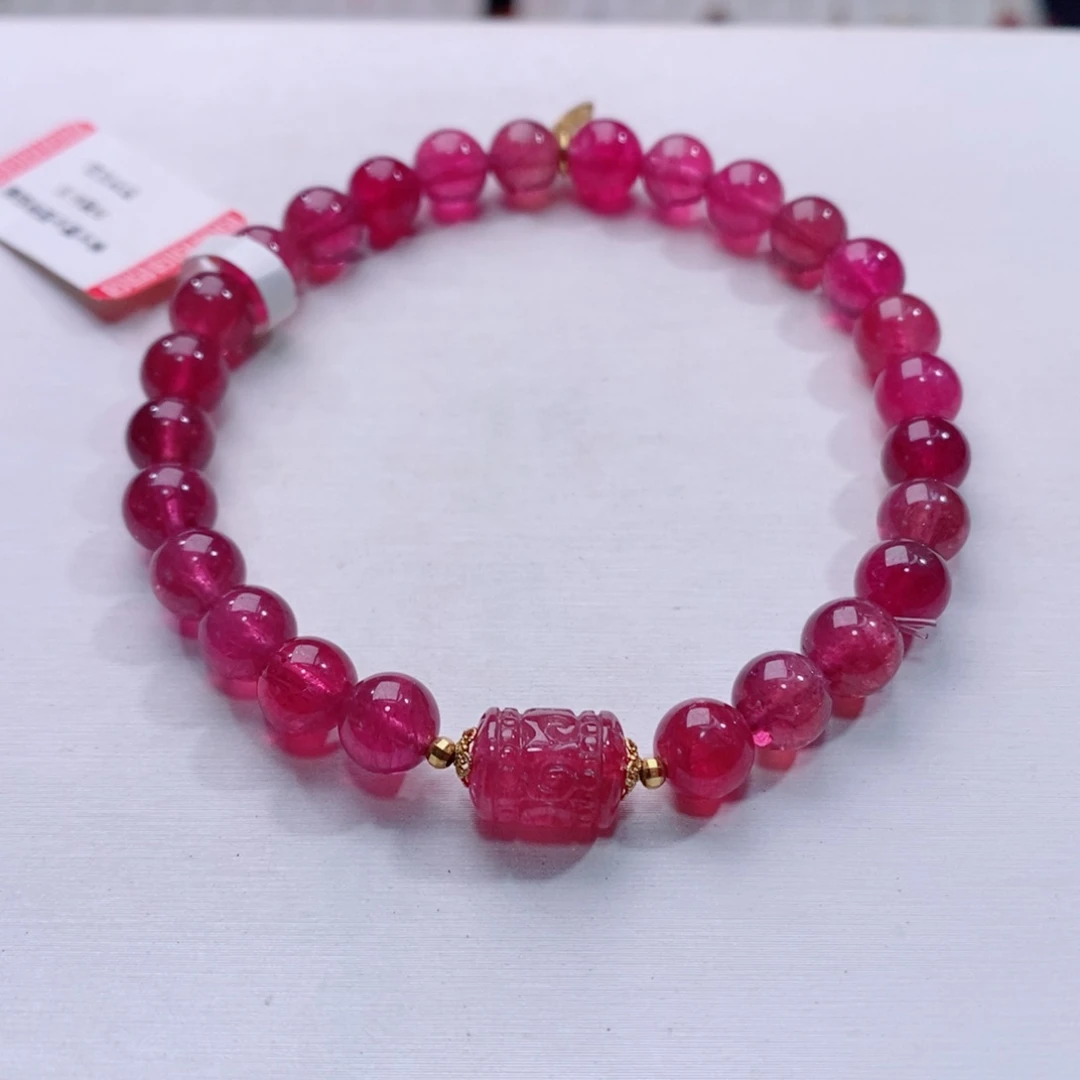 18K金镶嵌手链碧玺碧玺手链yy