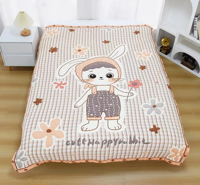 【花朵女孩●1.5*2米秋冬被】加厚棉柔亲肤秋冬被暖暖被儿童被