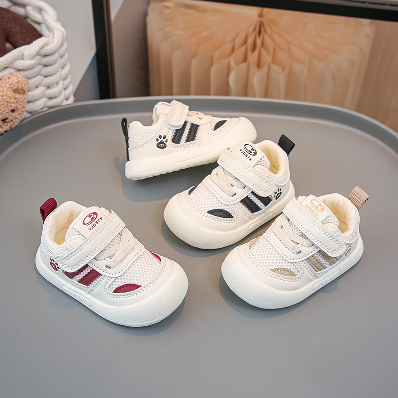 0-1-3岁春季宝宝软底透气机能鞋防踢网面婴幼儿学步鞋轻便舒适