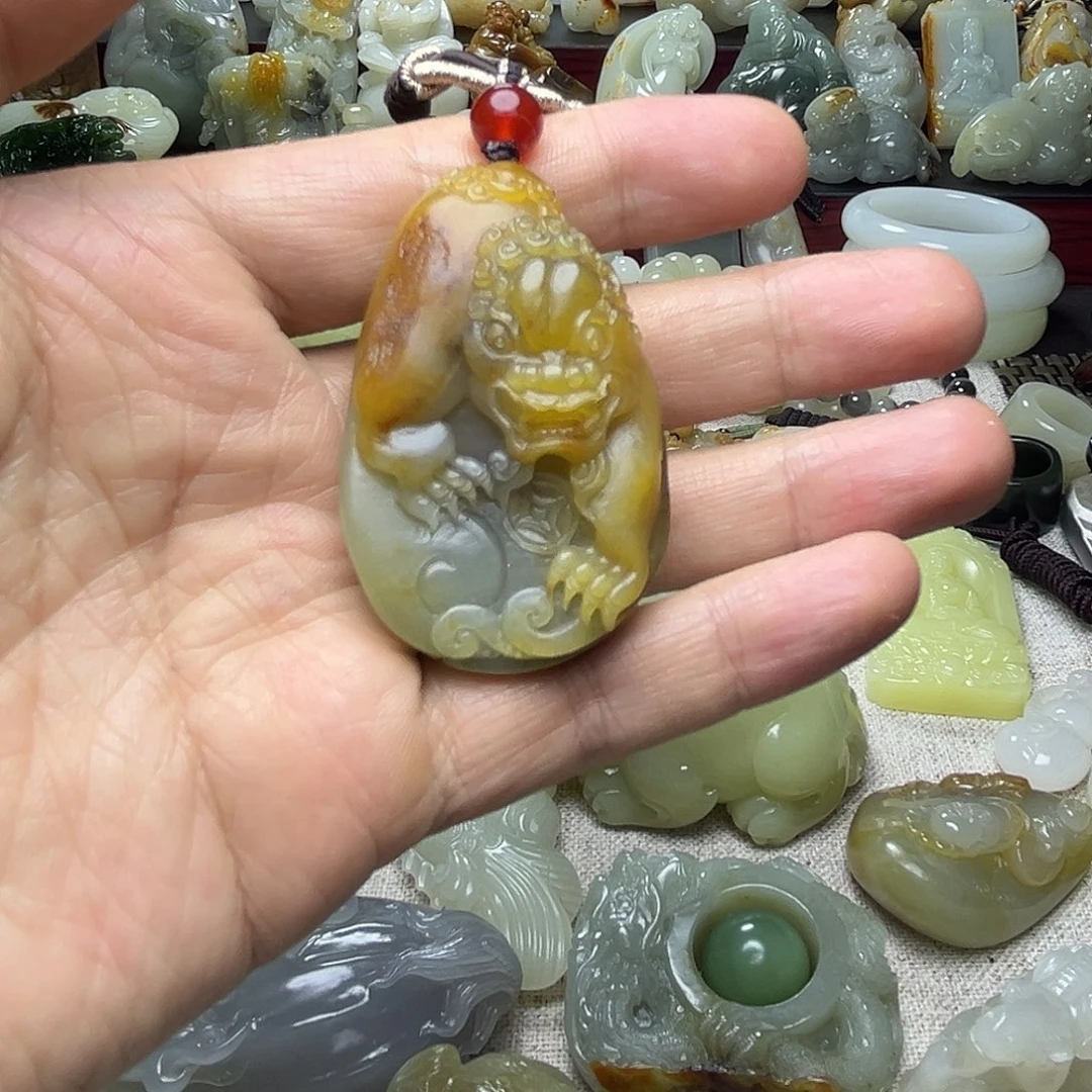 二***家和田玉未镶嵌挂件