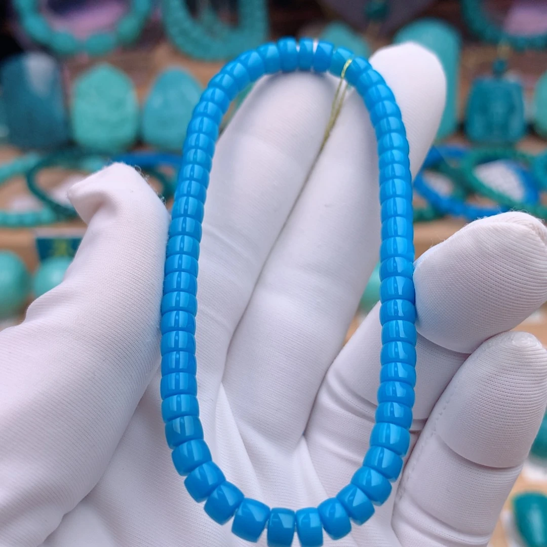 未镶嵌绿松石珠宝奇石5mm