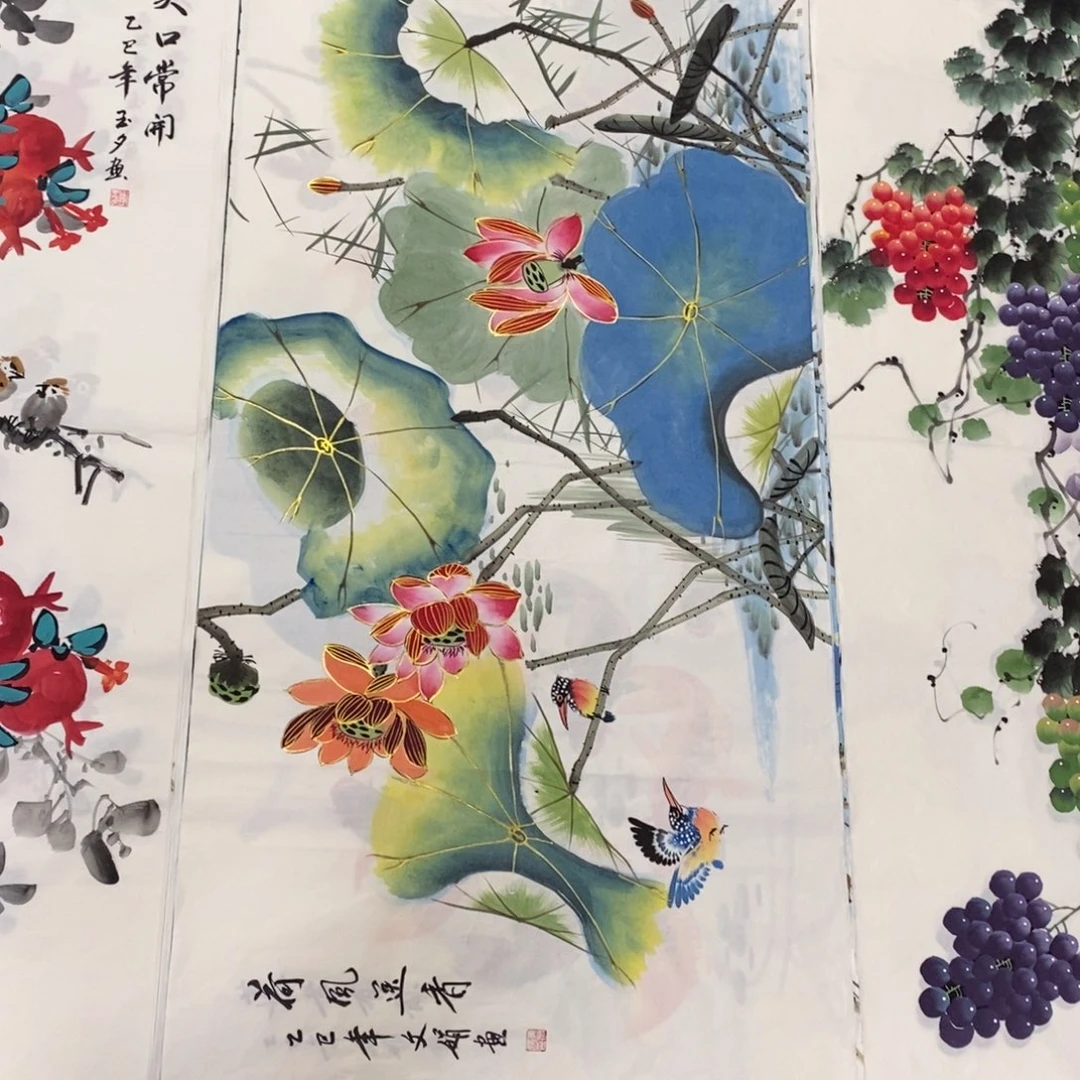 国画尺寸140✖️70精品四尺手绘画