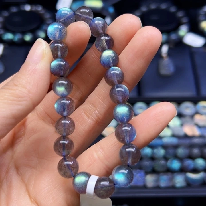 拉长石手串未镶嵌9左右