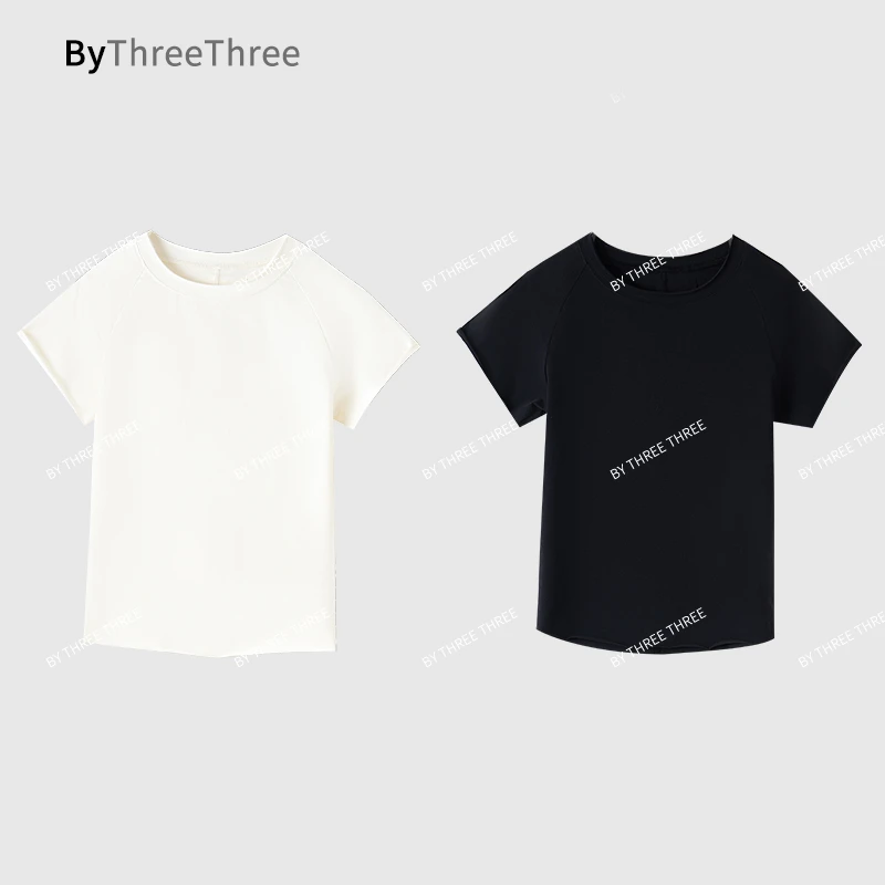 【LiuSanSan】圆领休闲修身女T恤