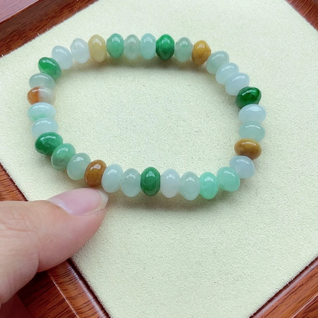 翡翠手链未镶嵌缅甸翡翠A货