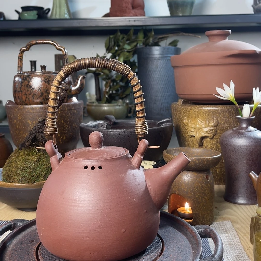 壶紫砂粗陶实用茶壶