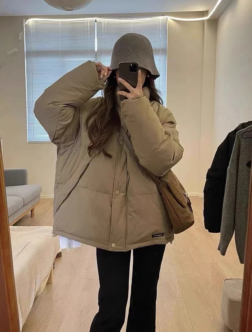 【专心】2025新款立领棉服女短款加厚宽松面包服外套冬季