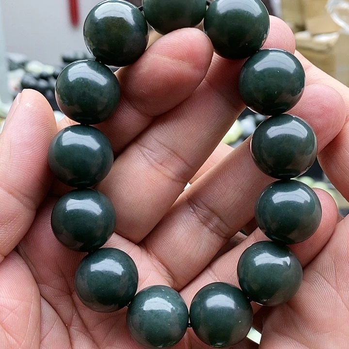 【闪购商品】未镶嵌手链和田玉18且末蓝58