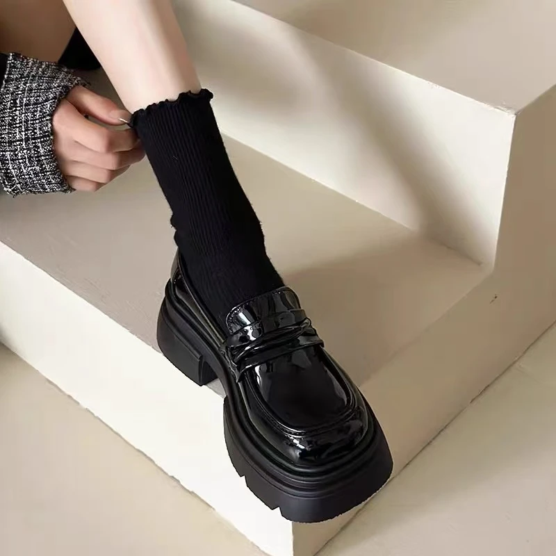 【一双孤品】厚底乐福鞋小皮鞋单鞋女圆头舒适软底英伦风（200-300）
