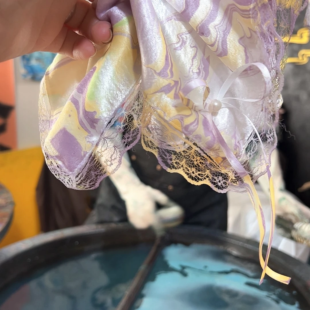 238蕾丝方巾紫彩