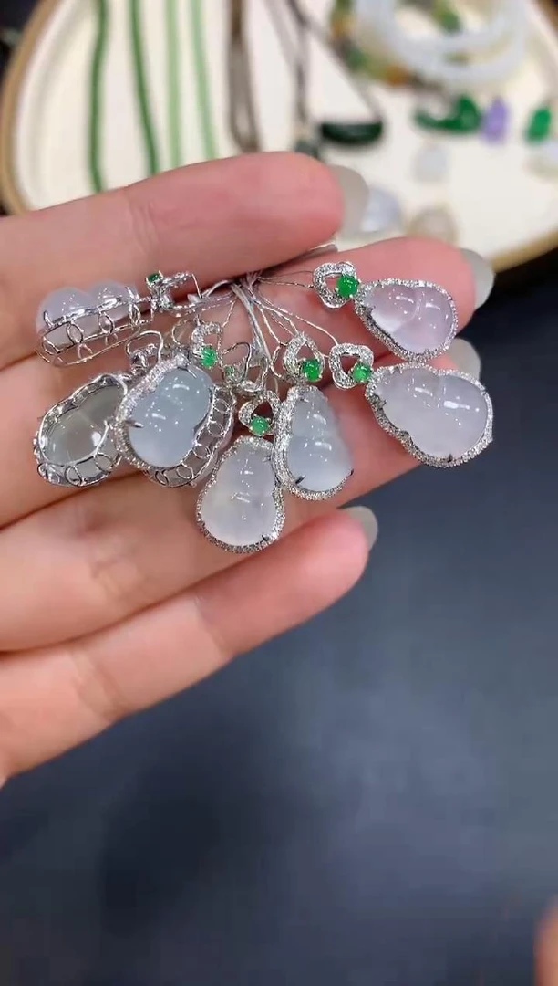 翡翠葫芦吊坠-18k金-SS231-（多样性发一件）-MQ|CXQ5