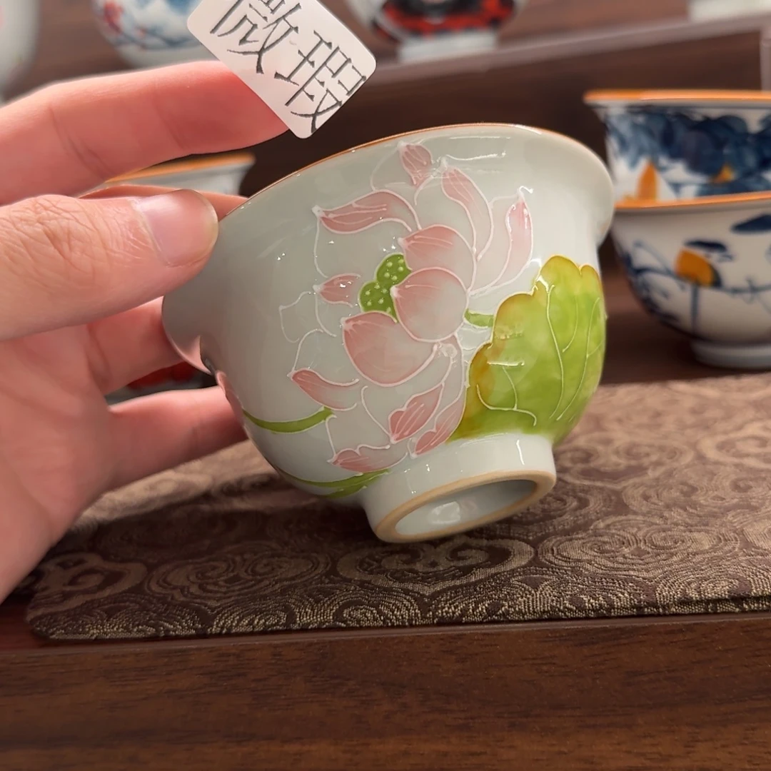 釉下彩纯手绘微瑕