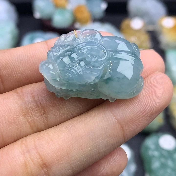 颈饰未镶嵌翡翠天然缅甸翡翠