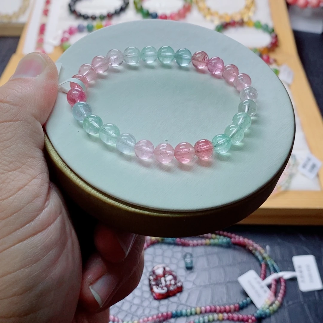 碧玺手链碧玺未镶嵌