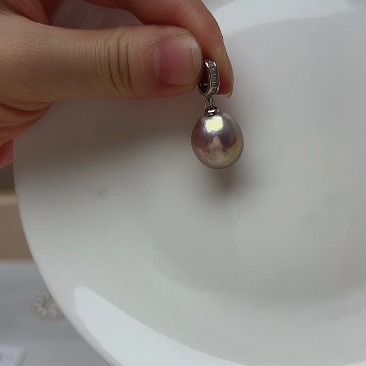 淡水珍珠耳饰银S925镶嵌