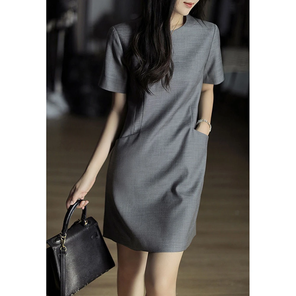 【1589人收藏】简约高级设计感裙子夏立体剪裁别致小众连衣裙日常