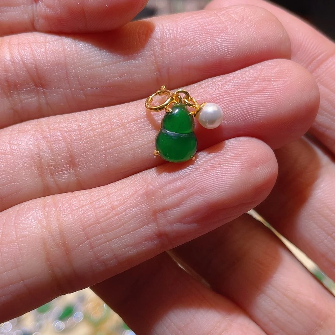 翡翠吊坠(不含链)银S925镶嵌