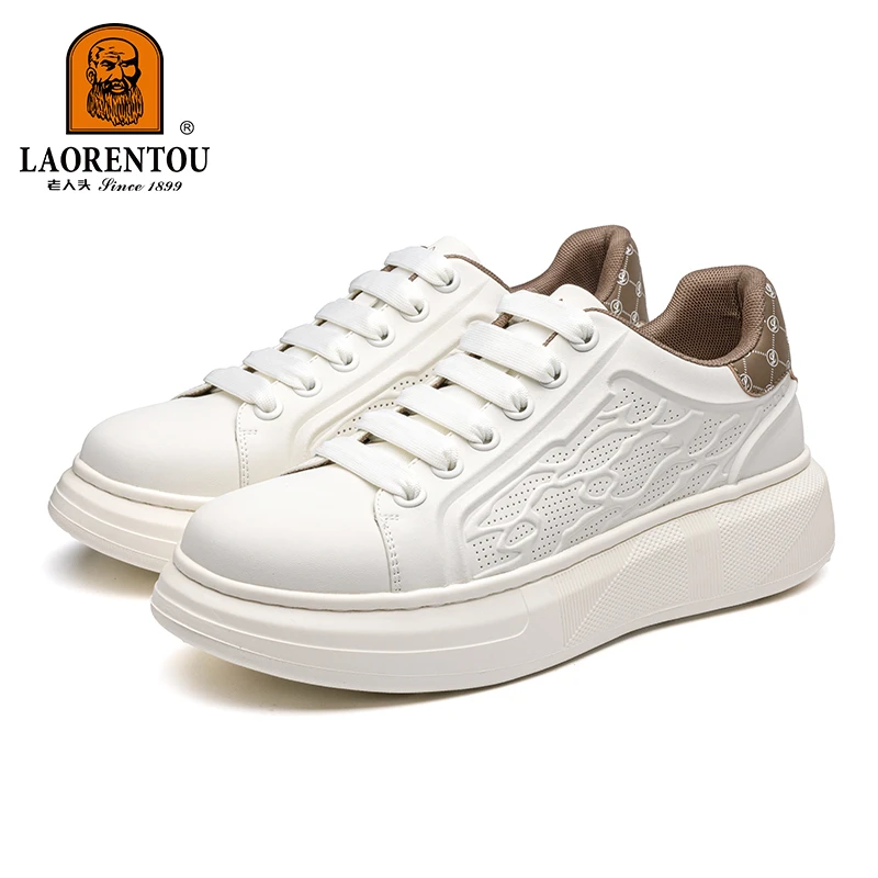 老人头小白鞋厚底板鞋透气男士休闲板鞋韩版夏季百搭运动风潮鞋